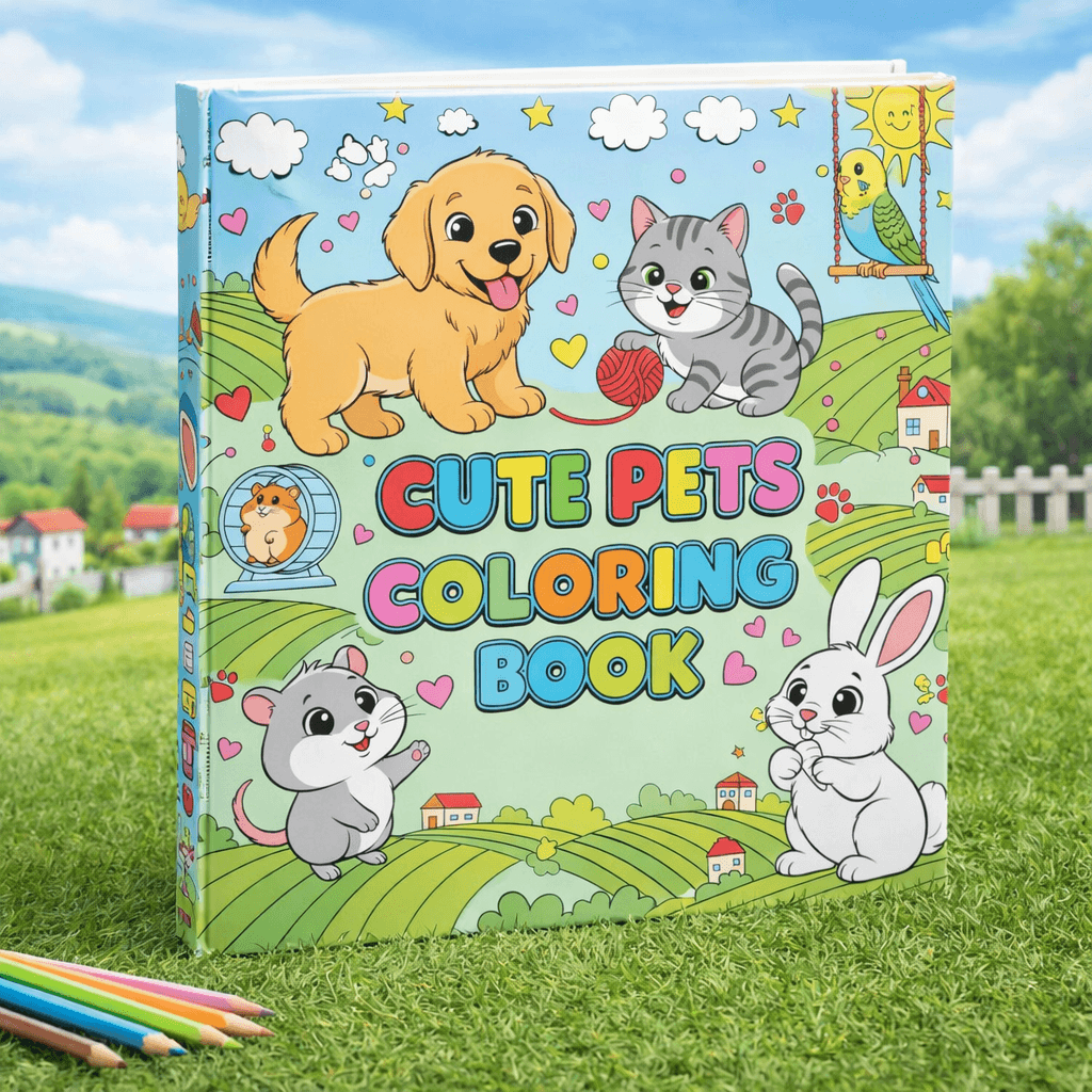 Cute Pets Coloring Book